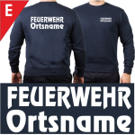 Sweatshirt navy mit Schrift-Typ "E"