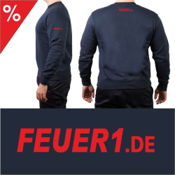 Sweatshirt navy mit Schrift-Typ "FD"
