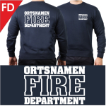 Sweatshirt navy mit Schrift-Typ "FD"