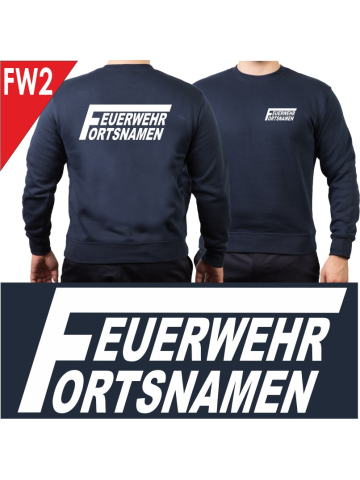 Sweat navy with font type "A"