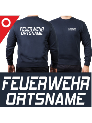 Sweat navy with font type "A"