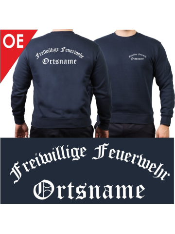 Sweat navy with font type "A"