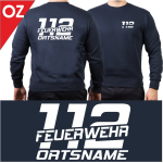 Sweatshirt navy mit Schrift-Typ "OZ"