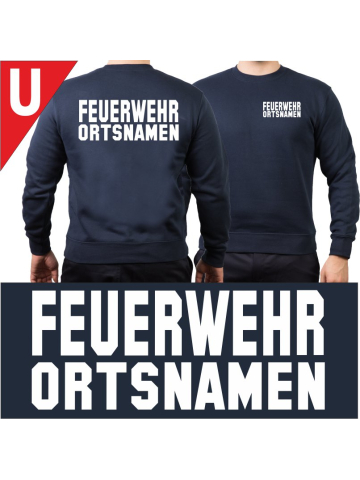 Sweat navy with font type "A"