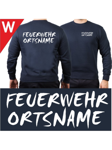 Sweat navy with font type "A"