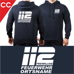 Hoodie navy with font type "A"