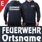 sudadera azul marino con fuente tipo "A"