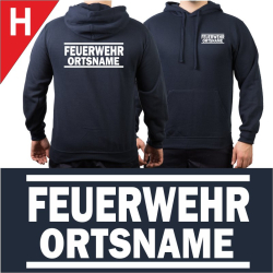 Hoodie navy with font type "A"