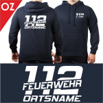 sudadera azul marino con fuente tipo "A"