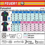 Polo navy BaWü Stauferlöwe, FEUERWEHR silber mit rotem Streifen hinten