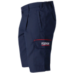 Bermuda-Hose Feuerwehr gestickt mit rotem Streifen