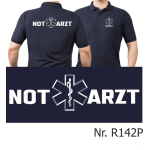 Polo navy, NOT  ARZT, Star of Life weiss