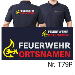 Polo navy, BaWü Stauferlöwe mit Ortsnamen...