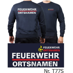 Sweat navy, BaWü Stauferlöwe with place-name...