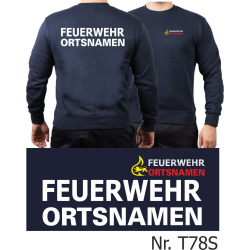 Sweat navy, BaWü Stauferlöwe with place-name...