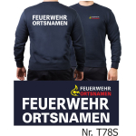 Sweat navy, BaWü Stauferlöwe with place-name nur Vorderseite
