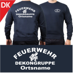Sweatshirt navy mit Schrift-Typ "DK"