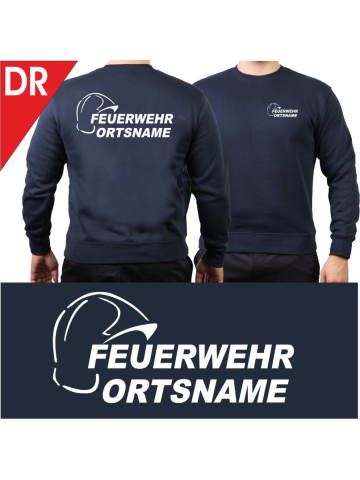 Sweat navy with font type "A"