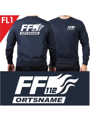 Sweat navy with font type "A"