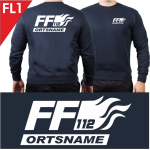 Sweat navy with font type "A"
