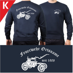 Sweat navy with font type "A"