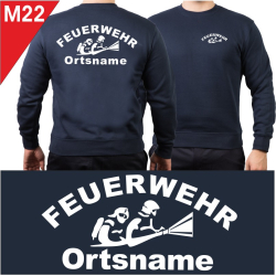 Sweat with Logo, FEUERWEHR and place-name in Doppelring