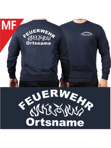 Sweat with Logo, FEUERWEHR and place-name in Doppelring