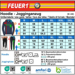 Hoodie-Vestimenta para correr azul marino, FEUERWEHR ATEMSCHUTZ en blanco con Aufbewahrungsrucksack