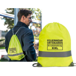 Hoodie-Jogginganzug navy, FEUERWEHR ORTSNAME neongelb + Rucksack