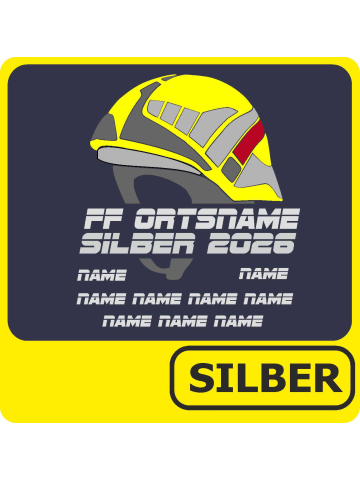 T-Shirt Leistungsabzeichen SILBER mit F220R-Helm+Namen (Nr. 41)