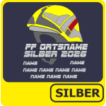 T-Shirt Leistungsabzeichen SILBER mit F220R-Helm+Namen (Nr. 41)