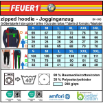 Veste à capuche-Tenue de jogging marin, FEUERWEHR ATEMSCHUTZ dans blanc avec Aufbewahrungsrucksack