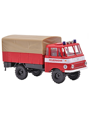 Modell 1:87 Robur LO 1801 A, FF Auerbach mit Bauchbinde (SN)