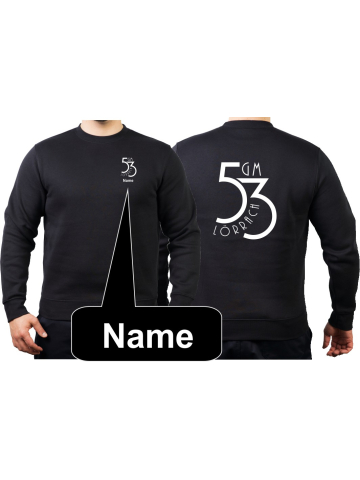SWEATER black, GM53 mit Wunschnamen