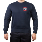 Sweat navy, New York City Fire Dept mit Flagge, Caveman.(E-40/L-35)