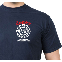 T-Shirt navy, New York City Fire Dept mit Flagge,...