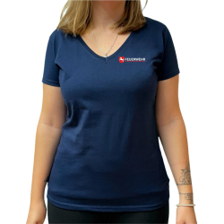 T-Shirt navy Feuerwehr Niedersachsen nach neuer VwV, nur auf der Vorderseite