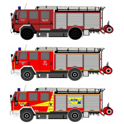 Modell -Set 1:87 - 3 x Ford Cargo 1320 LF16 der WF Ford...