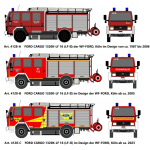 Modell -Set 1:87 - 3 x Ford Cargo 1320 LF16 der WF Ford Köln in drei Farbvarianten - nur bis 30.03.26 bestellbar!