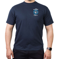 T-Shirt navy, Rescue 4 Queens, Popeye, bicolor