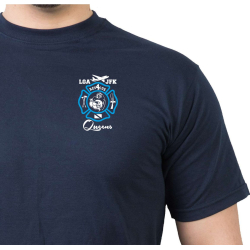 T-Shirt navy, Rescue 4 Queens, Popeye, bicolor