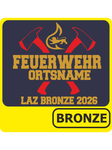 Polo Leistungsabzeichen BRONZE ((gekreuzte rote Äxte) (Nr. 27)
