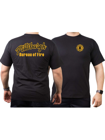 T-Shirt black, Pittsburgh (Pennsylvania), Bureau of Fire
