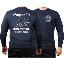 Sweat blu navy, New York City Fire Dept. "Fire...