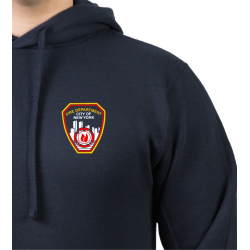 Hoodie navy, New York City Fire Dept. Emblem on front