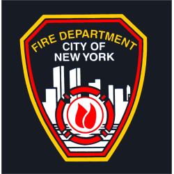 Hoodie navy, New York City Fire Dept. Emblem on front