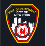 Hoodie navy, New York City Fire Dept. Emblem on front