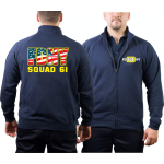 Sweat jacket navy, NYFD Squad 61 The Bronx