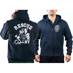 Kapuzenjacke navy, Rescue 4 popeye, white