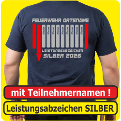 T-Shirt Leistungsabzeichen SILBER Haspel+Namen (Nr. 33)